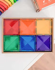 Rainbow Square Pack 42 pc with colorful square tiles ready for creative building and play.