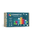 Connetix Rainbow Rectangle Pack 18 pc box showcasing colorful magnetic tiles for creative building fun.