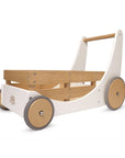 Kinderfeets White Wooden Storage Cart & Walker