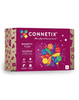 Connetix Rainbow Geometry Pack 30 pc box featuring colorful magnetic tiles for creative play and learning.