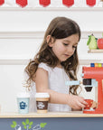 Wooden Toy Coffee Machine & Pods