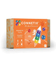 Rainbow Square Pack 42 pc - Connetix magnetic tiles packaging with vibrant colors and building designs.