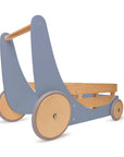 Kinderfeets 2-in-1 Wooden Storage Cart & Walker - Slate Blue