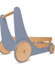 Kinderfeets 2-in-1 Wooden Storage Cart & Walker - Slate Blue