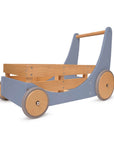 Kinderfeets 2-in-1 Wooden Storage Cart & Walker - Slate Blue