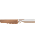 KiddiKutter Knife - Limited Edition Rose Gold, child-safe serrated blade for little cooks.