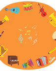 Timio Disc Pack Set 1 features illustrated musical instruments on an orange background for interactive play.