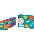 Timio Player + 5 Discs Rechargeable kit with colorful discs and audio player for children's learning.