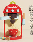 Wooden Toy Coffee Machine & Pods