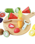 Le Toy Van Wooden Chopping Board and Play Food