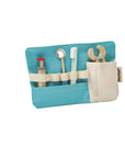Colorful Dentist Set with wooden tools for kids, perfect for playful dental care role-play.