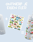 IZY Kids Thermos Bottle - Blue Machines - 350ML