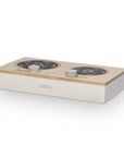 Mamamemo wooden hob for imaginative play, featuring realistic burners and turnable knobs for little chefs.