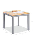 Kindertafel 'Fenna', grijs/naturel