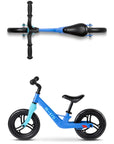 Micro Balance Bike Chameleon Blue with adjustable handlebars and lightweight design.
