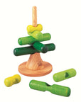Stacking Puzzle – Green Tree: A colorful wooden stacking activity inspired by nature for imaginative play.