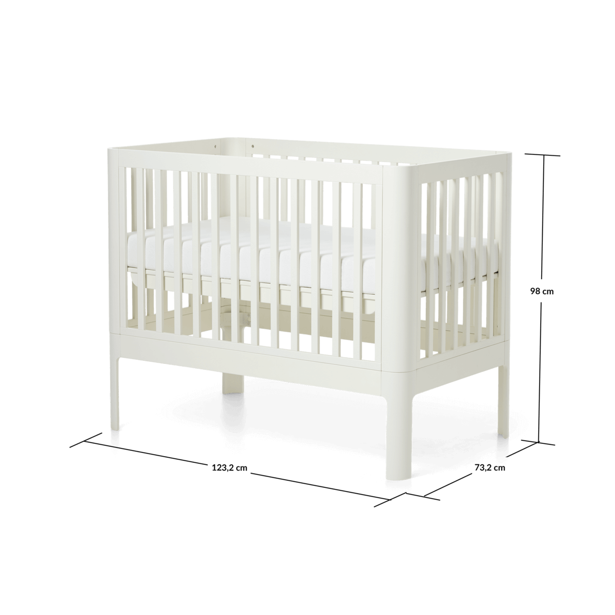 Babybedje, 120x70 cm, Crème