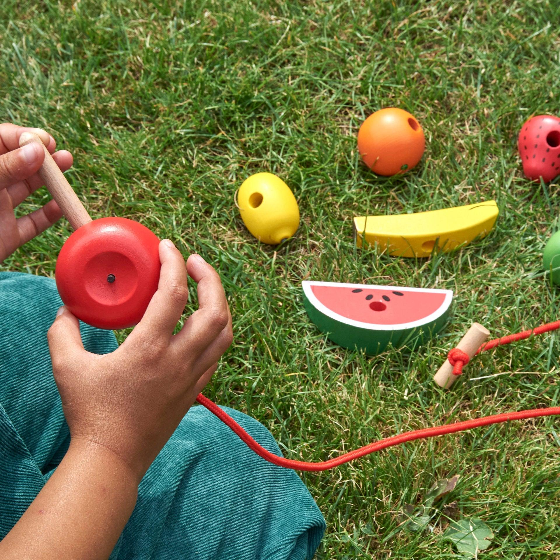 TickiT Wooden Lacing Fruits