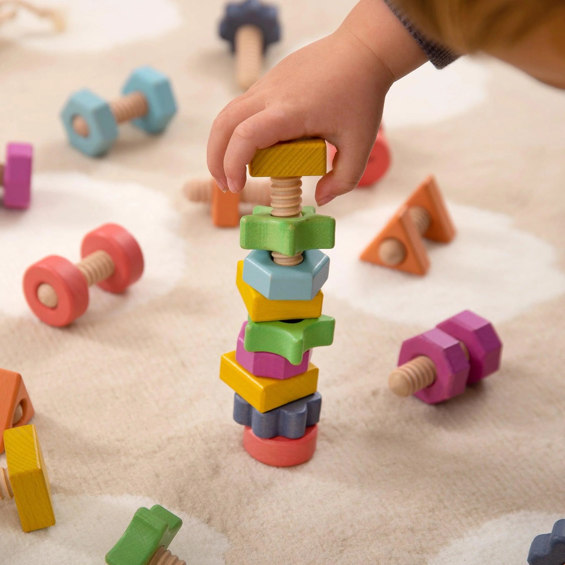TickiT Rainbow Wooden Nuts &amp; Bolts