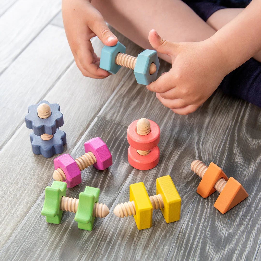 TickiT Rainbow Wooden Nuts &amp; Bolts