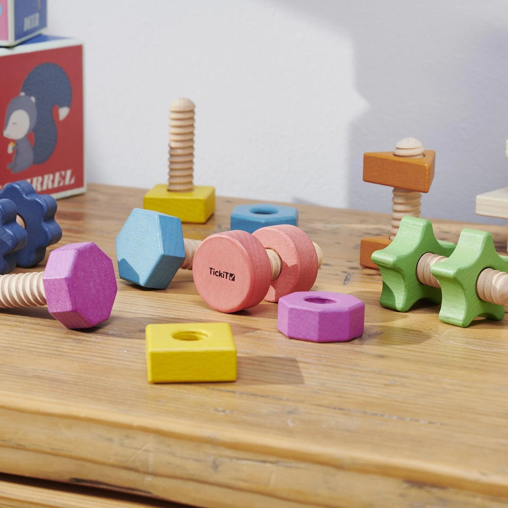 TickiT Rainbow Wooden Nuts &amp; Bolts