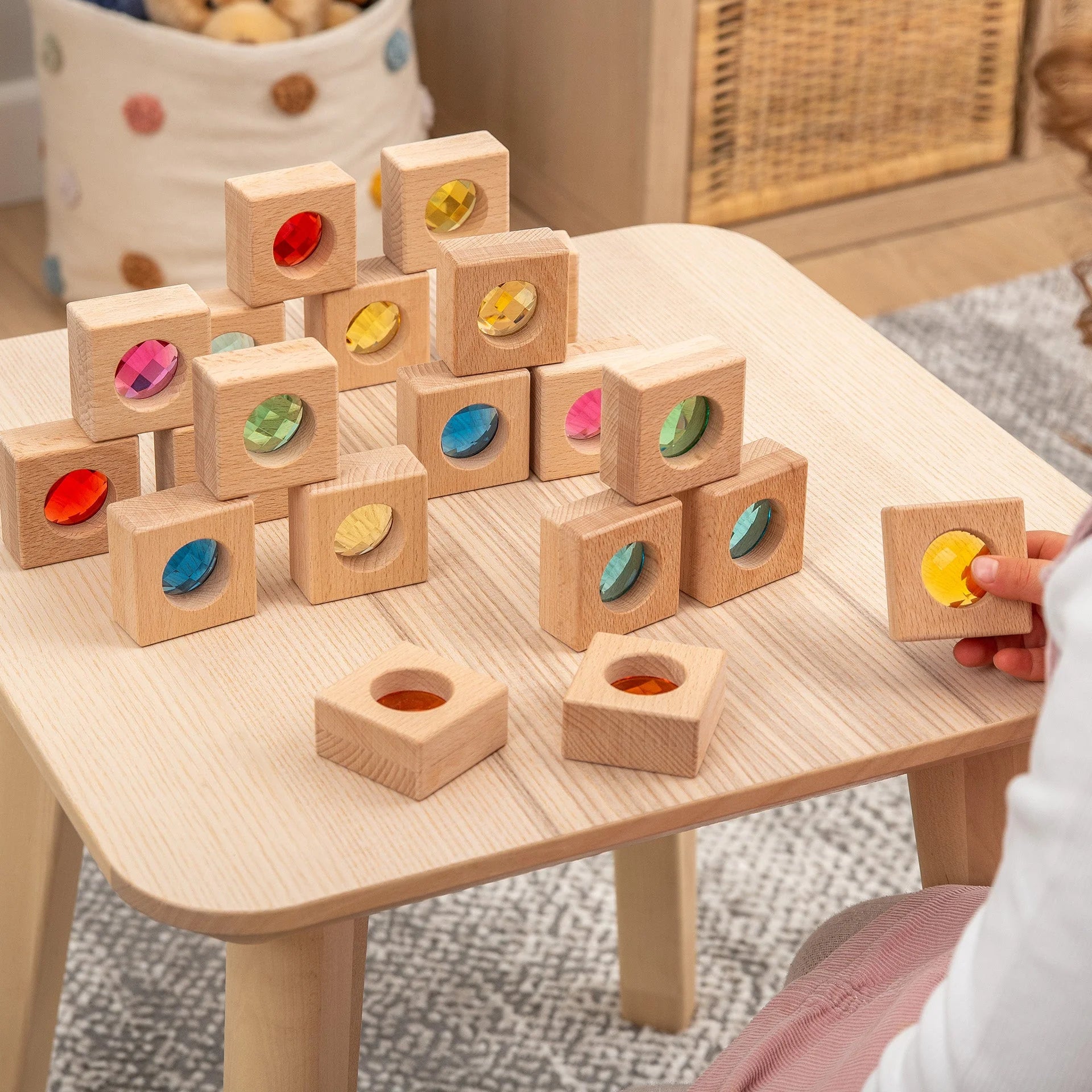 TickiT Wooden Kaleidoscope Blocks – Pack of 20