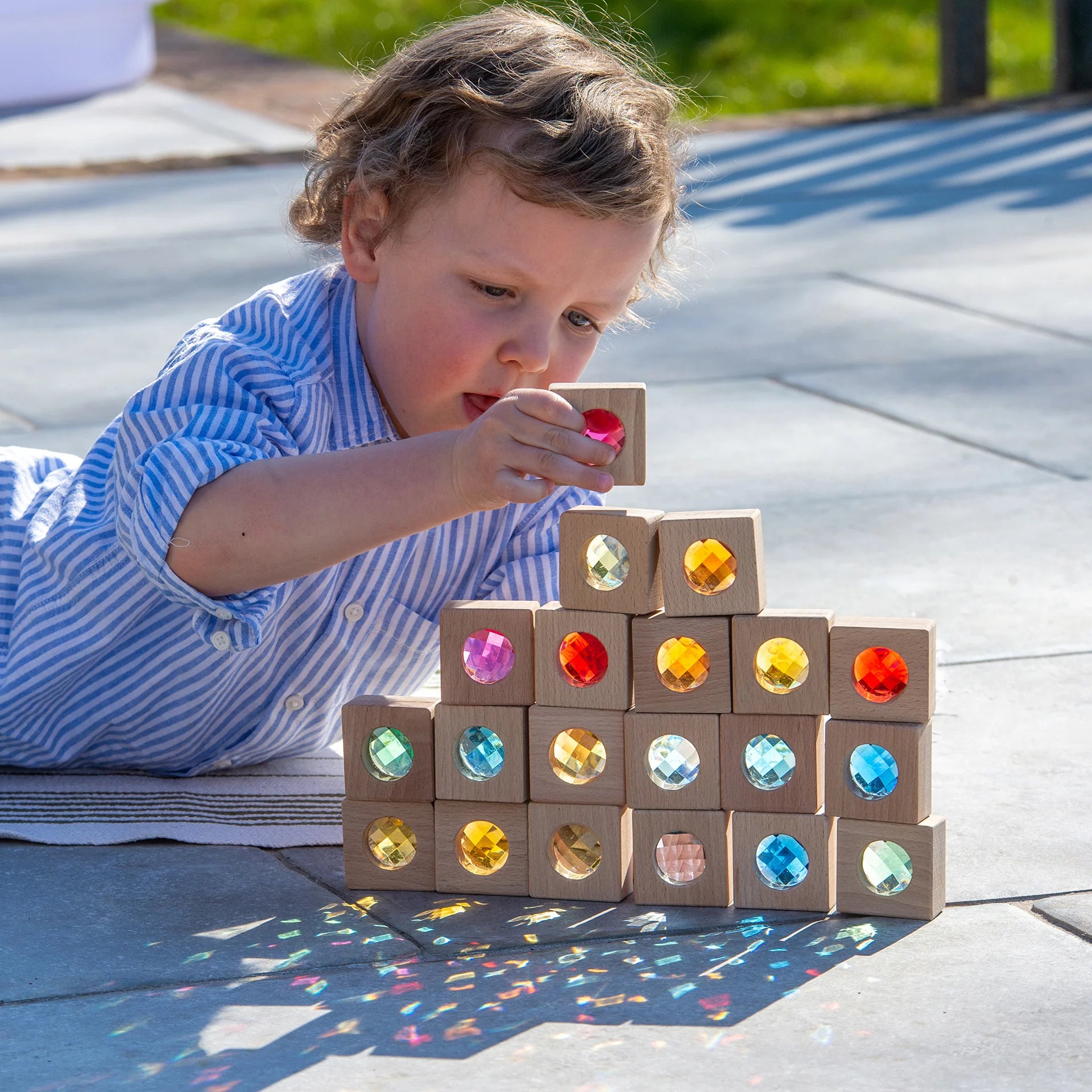 TickiT Wooden Kaleidoscope Blocks – Pack of 20