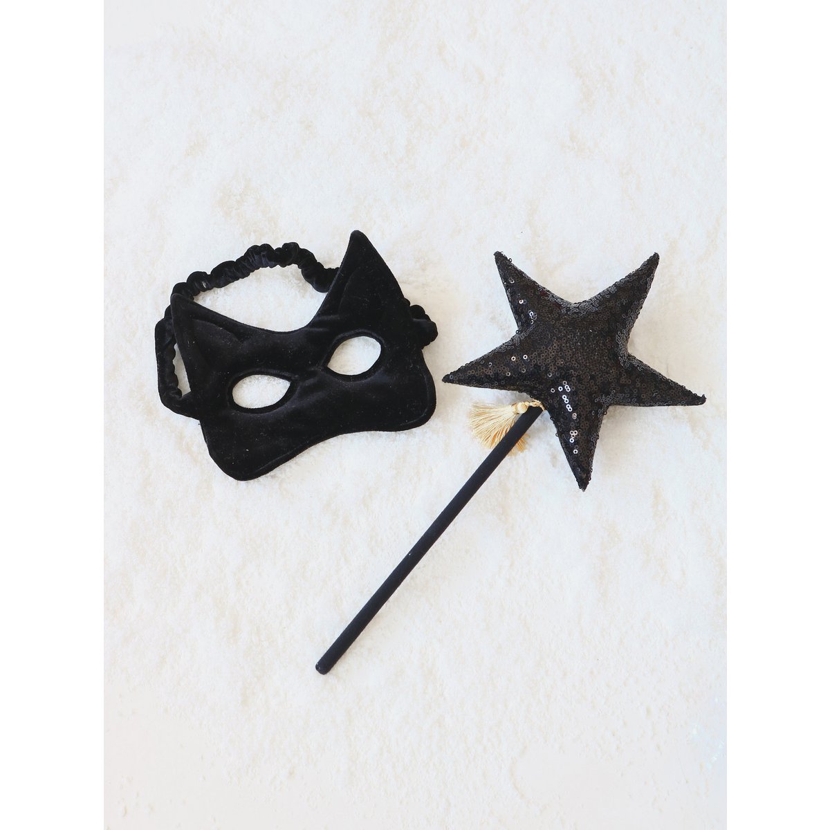 “Black Sequins” Fairy-tale Crown and Wand Magic Set