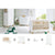 Cot Bed, Wide Changing Unit, 2 Door Wardrobe & Wall Shelf