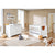 Cot Bed, Extra Wide Changing Unit & Wall Shelf