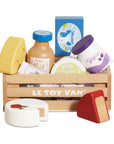 Le Toy Van Cheese & Dairy Wooden Market Crate