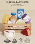 Le Toy Van Cheese & Dairy Wooden Market Crate