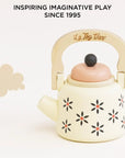 Le Toy Van Vintage Wooden Kettle for imaginative tea parties and playful pretend kitchens.