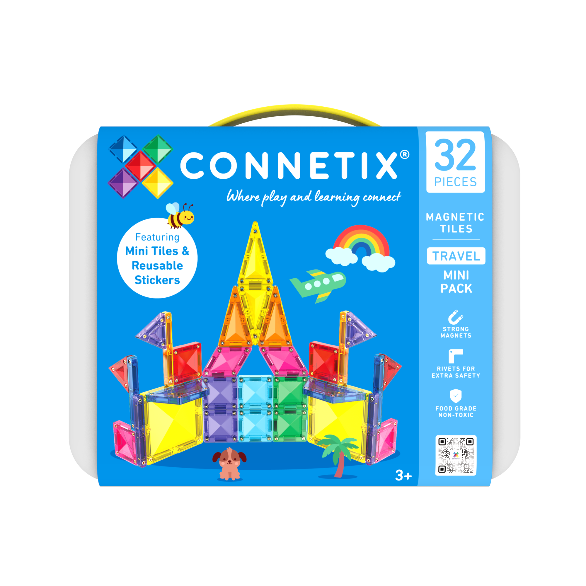 Connetix Magnetic Tiles - Travel Mini Pack 32pc