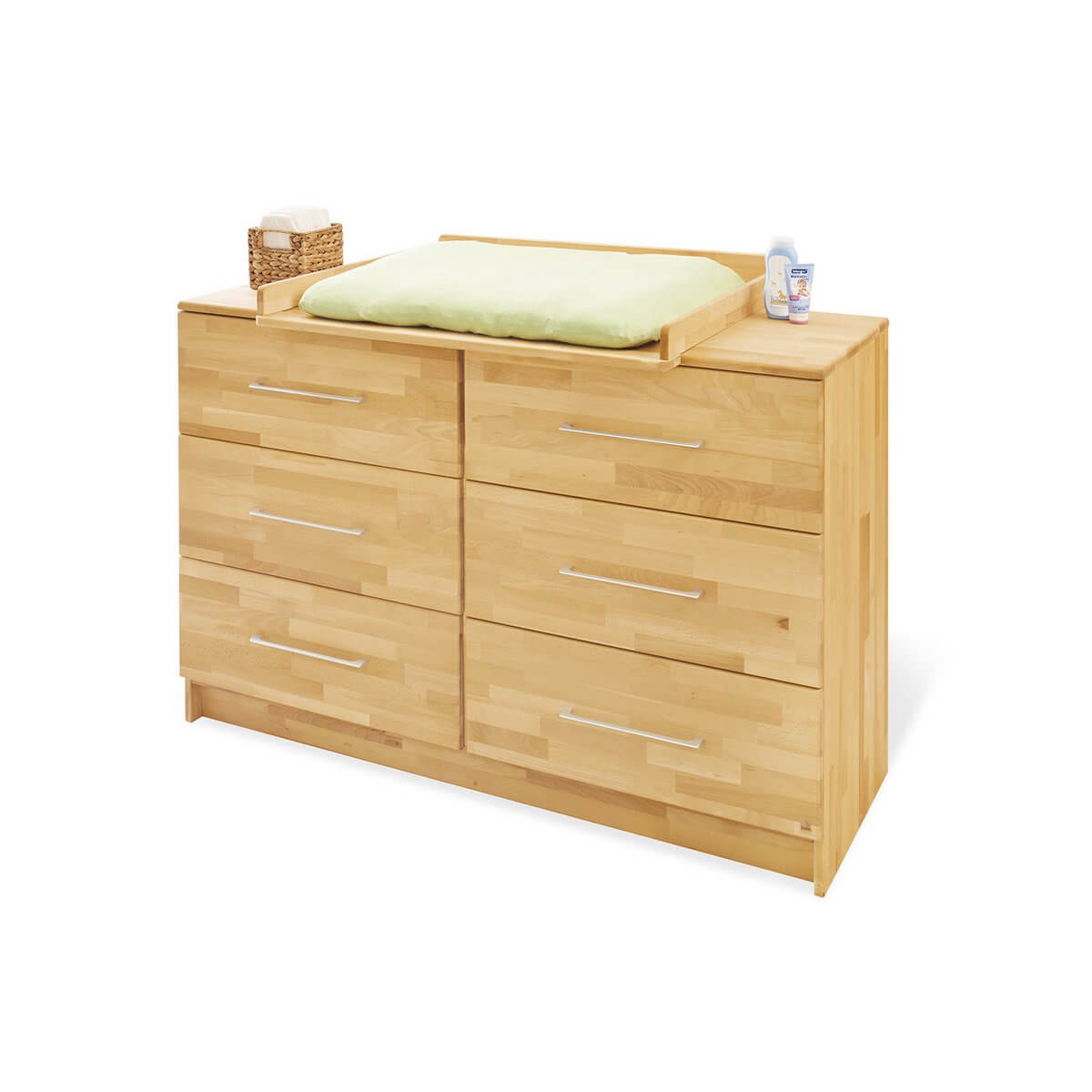 Nursery &#39;Natura&#39; extra wide
3 parts: cot bed, extra wide changing unit, 2-door wardrobe