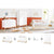 Cot Bed, Extra Wide Changing Unit, 2 Door Wardrobe & Wall Shelf